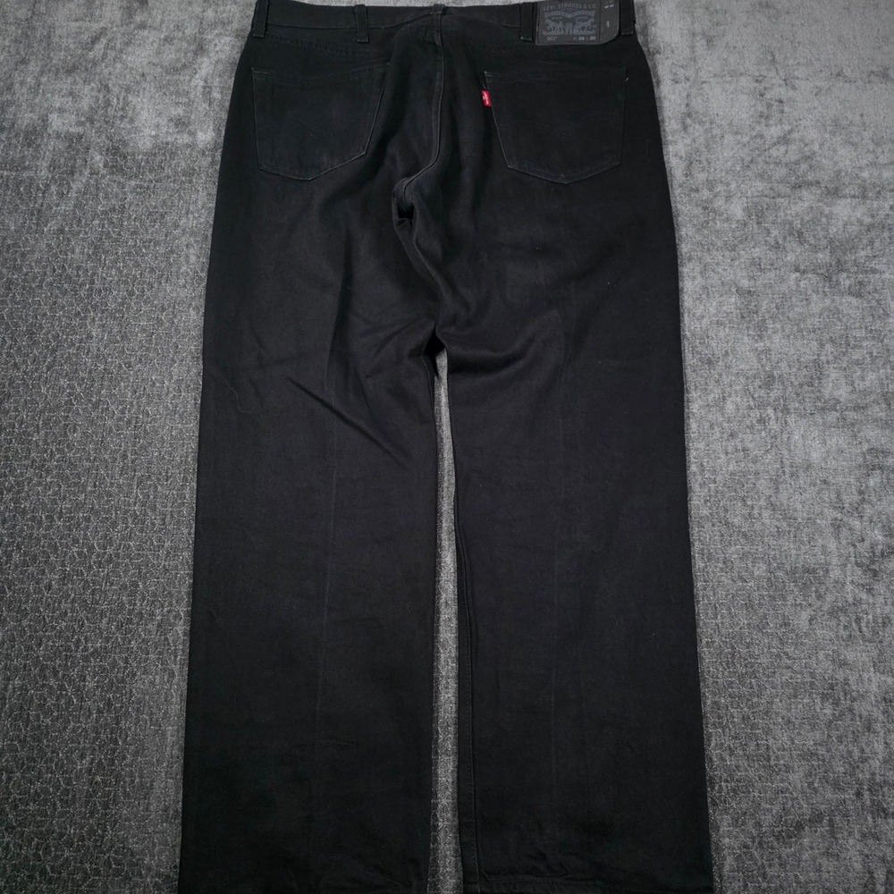 Levis 501 Original Fit Jeans Mens 38x30 Black Straight Leg Denim Pants Punk Emo